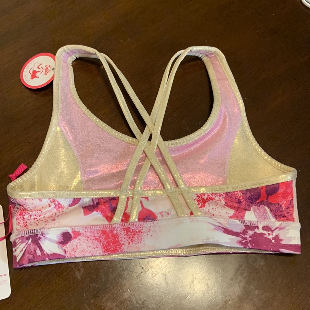 JUSTICE SPORT BRA (GIRL) REVERSIBLE - NWT - Picture 4 of 13